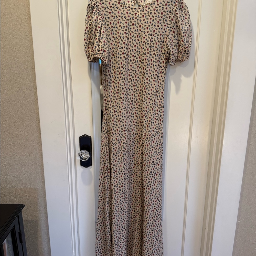 Floral Print Puff Sleeve Dress